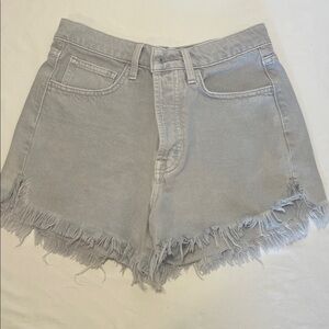 7 For All Mankind Light‎ Frayed Jean Shorts
